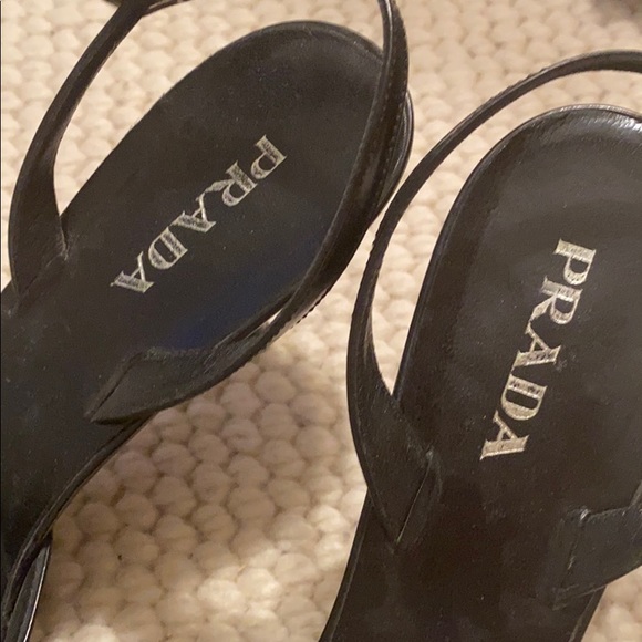 Prada 65 Leather Slingback Pumps - Picture 4 of 6